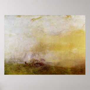 Sunrise with Sea Monsters by Joseph Mallord Turner Poster