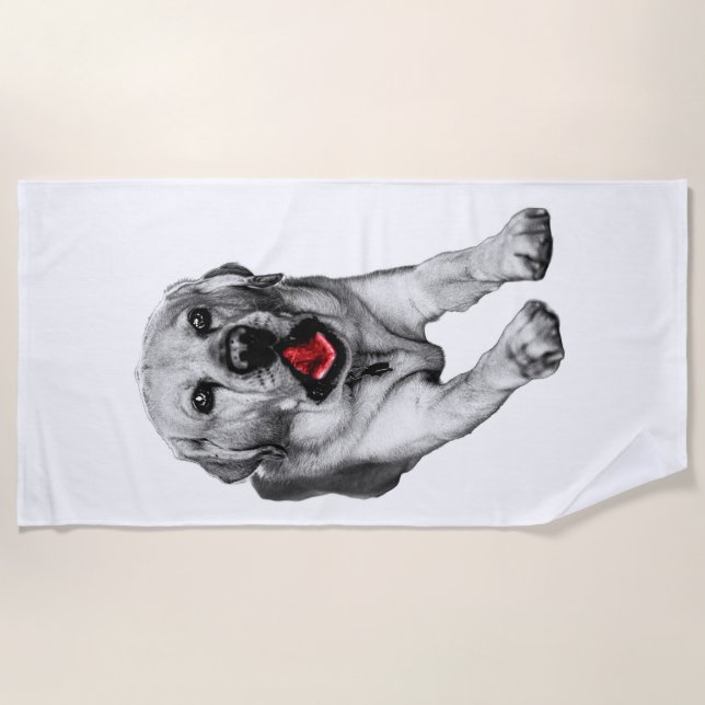 Sunrise Yawn in Red Beach Towel (Front)