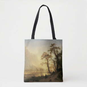 Sunrise, Yosemite Valley by Albert Bierstadt Tote Bag