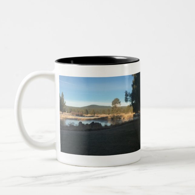 Sunriver Oregon Two-Tone Coffee Mug (Left)