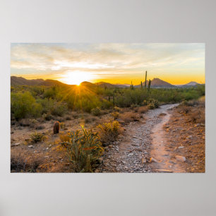 Sunrize Over Arizona Trail Poster