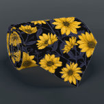 Sunroot, wild sunflower in yellow and blue tie<br><div class="desc">Hand-painted vector sunroot flowers,  vector pattern.</div>