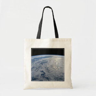 Sun's Glint Beaming On The South Pacific Ocean. Tote Bag