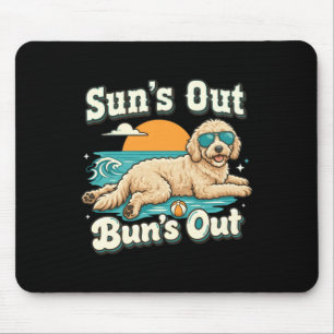 Suns Out Buns Out French Bulldog Summer Beach Mouse Pad