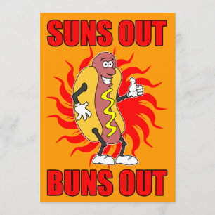 Suns Out Buns Out Hot Dog Invite