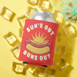 Suns Out Buns Out Summer BBQ Can Cooler