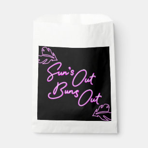 Suns Out Buns Out Summer BBQ Hamburger Favour Bag