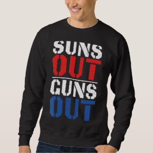 Suns Out Guns Out 4th Of July Bodybuilding Sweatshirt