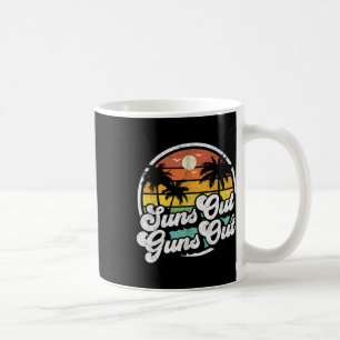 Suns Out Guns Out Funny Beach Vacation Retro Surfi Coffee Mug