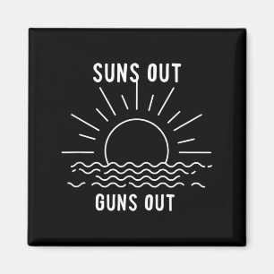 Suns Out Guns Out Palm Beach 1980s Fashion 80s Magnet