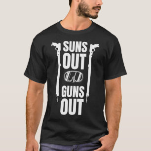 Suns Out Guns Out Spearfishing print Spearfish pro T-Shirt