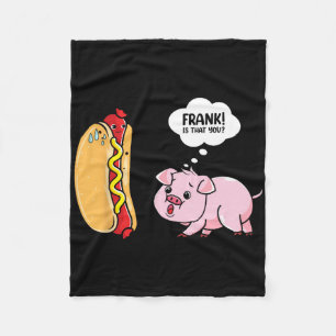 Suns Out Hot Dog Buns Out Funny Sausage Bbq Food L Fleece Blanket