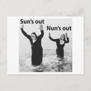Suns out Nuns out Postcard