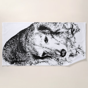 Suns Out, Stance On – Dachshund Beach Towel