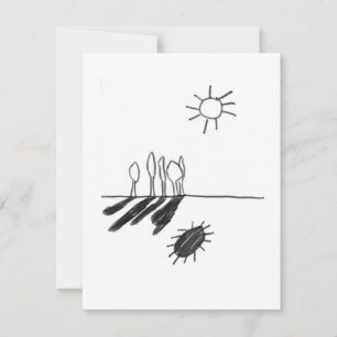 Sun's Shadow - A study - 1 RSVP Card