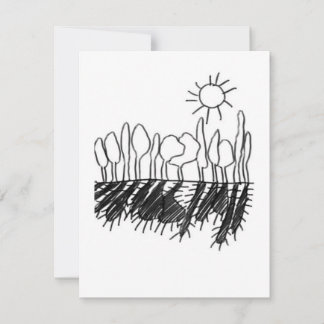 Sun's Shadow - A study - 3 RSVP Card