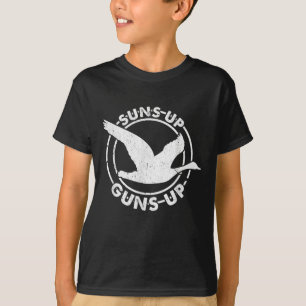 Suns Up Guns Up Funny Goose Hunter Duck Hunting T-Shirt