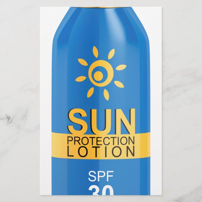 Sunscreen lotion on white (Front)