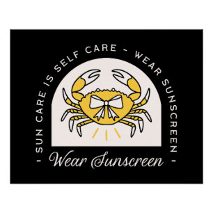 Sunscreen spf skin cancer prevention awareness poster