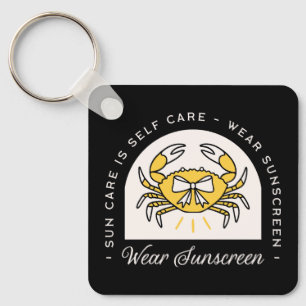 Sunscreen spf sun uv protection reminder quotes key ring