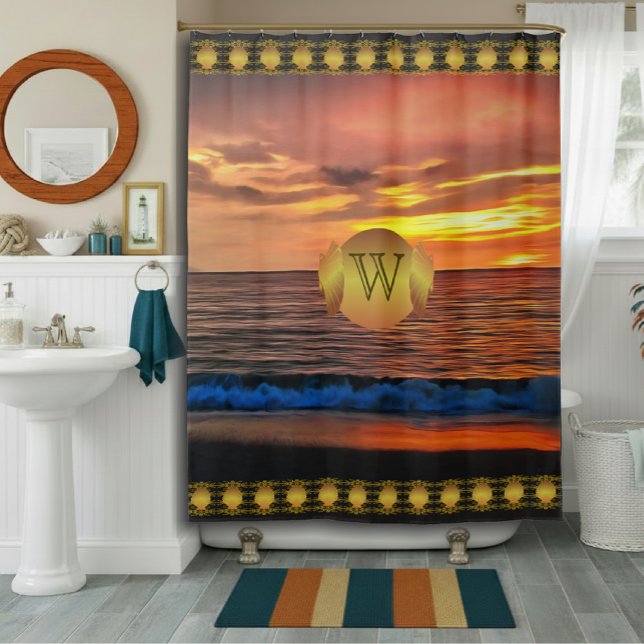 Sunset 1577 shower curtain (Creator Uploaded)