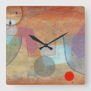 Sunset, 1930 by Paul Klee Square Wall Clock