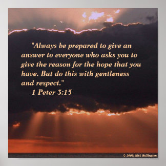 Sunset — 1 Peter 3:15 Poster