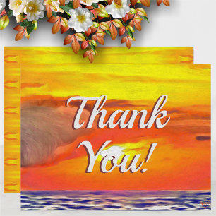 Sunset 2443 thank you card