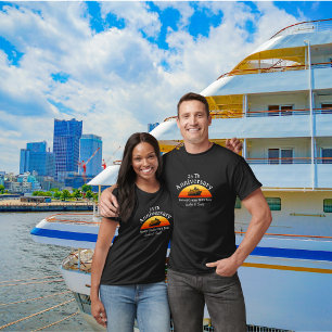 Sunset 25th Anniversary Cruise Black personalise T-Shirt