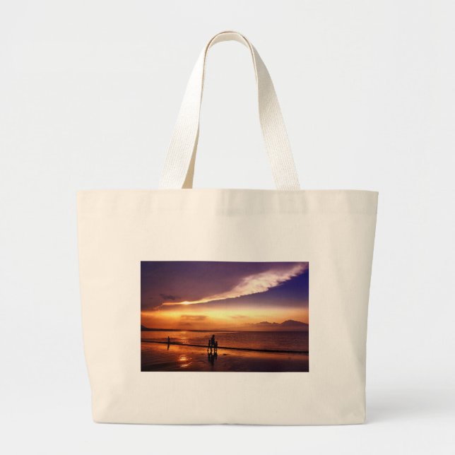 sunset 2 large tote bag (Front)