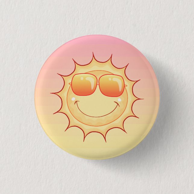 Sunset 3 Cm Round Badge (Front)