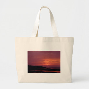 sunset 3 large tote bag