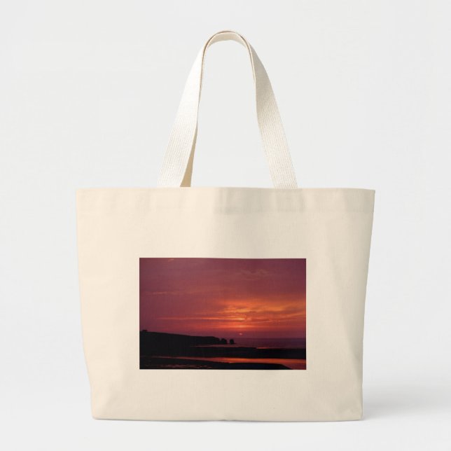 sunset 3 large tote bag (Front)