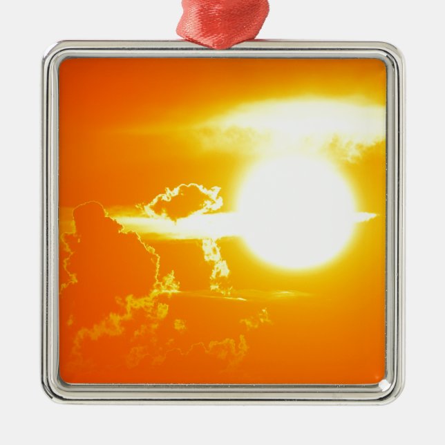 sunset 3 metal ornament (Front)