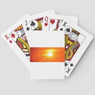 sunset 3 playing cards