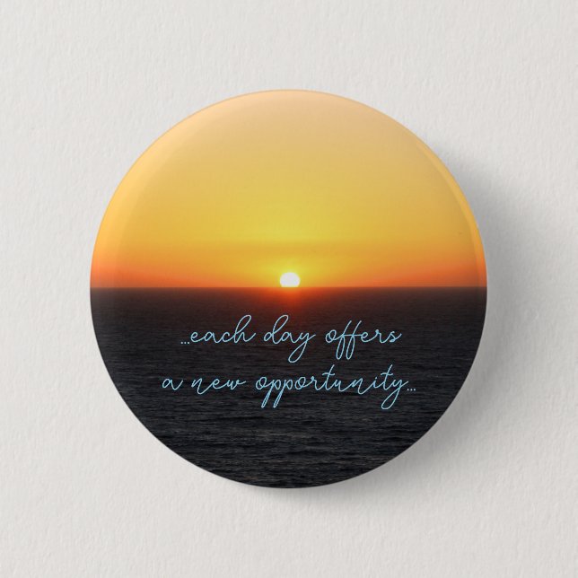 Sunset 6 Cm Round Badge (Front)