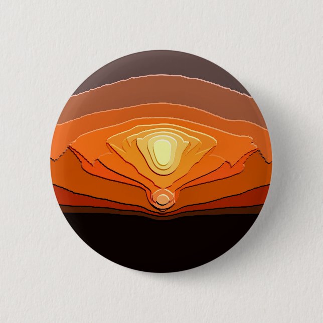SUNSET 6 CM ROUND BADGE (Front)
