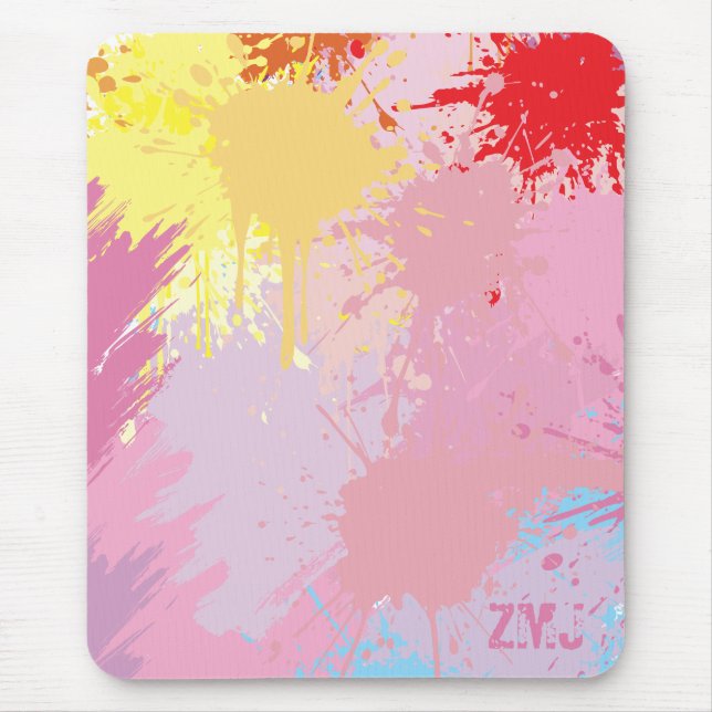 Sunset Abstract Art by ZMJ Mouse Pad (Front)