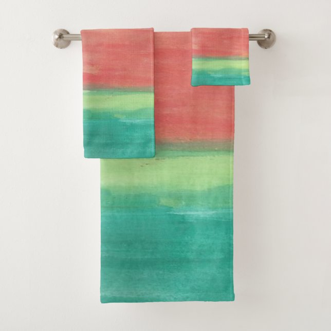 Sunset Abstract  Bath Towel Set (Insitu)