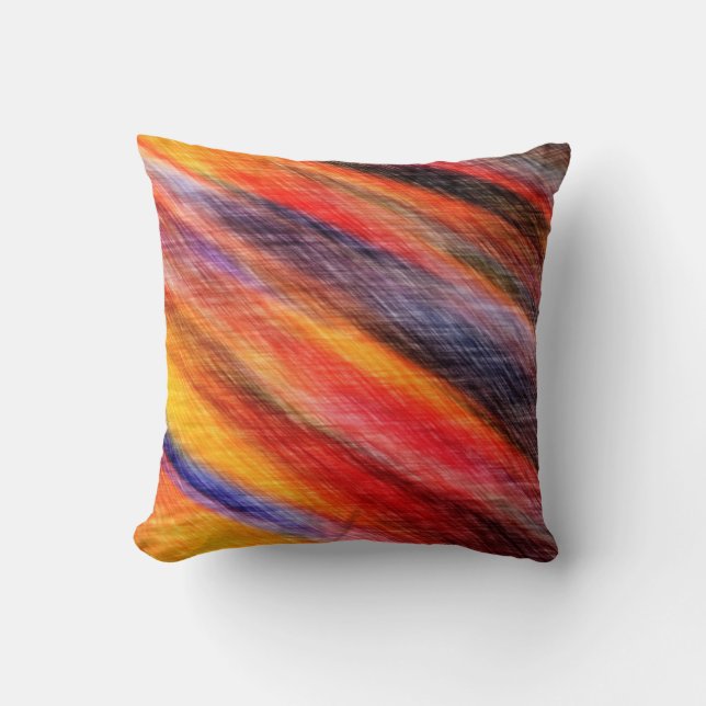 Sunset Abstract Colour Throw Pillow (Front)