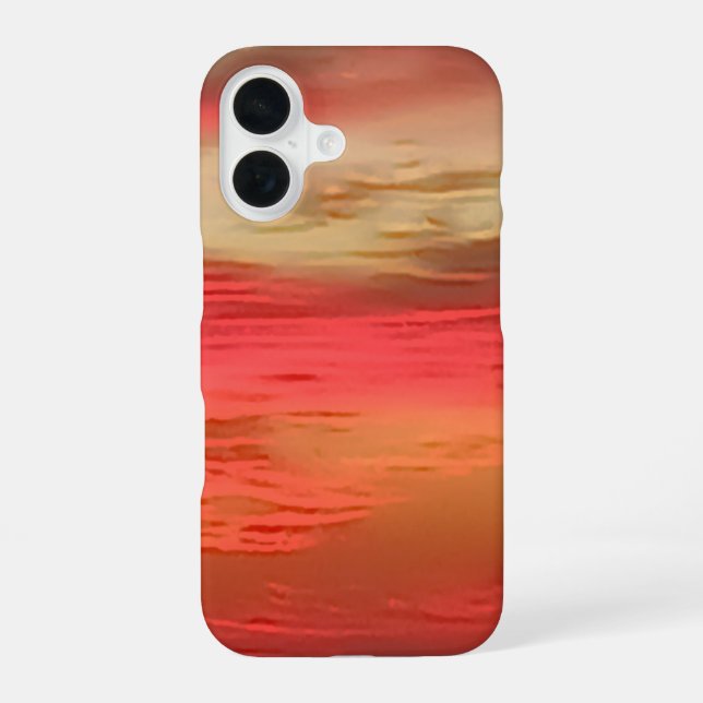 Sunset Abstract Design iPhone 16 Case (Back)