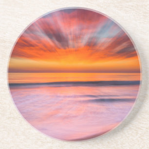 Sunset abstract from Tamarack Beach Coaster