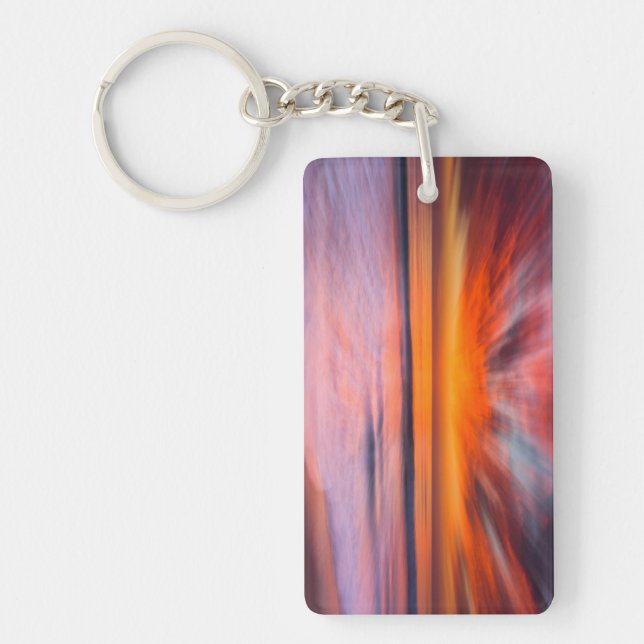 Sunset abstract from Tamarack Beach Key Ring (Front)