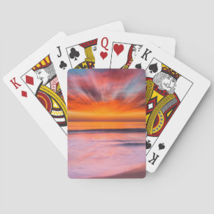 Sunset abstract from Tamarack Beach Playing Cards