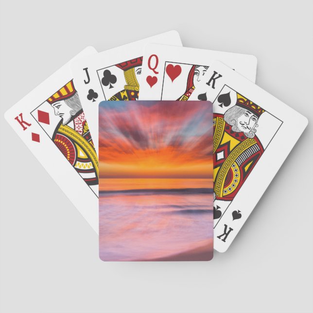 Sunset abstract from Tamarack Beach Playing Cards (Back)