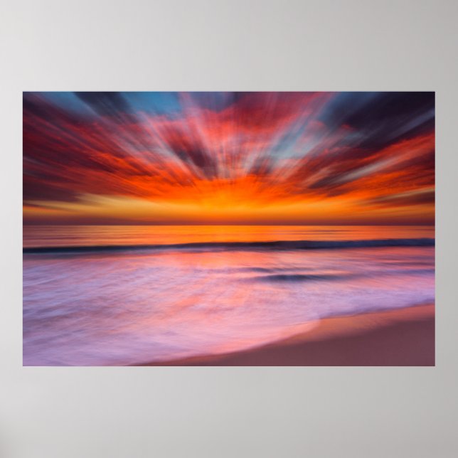 Sunset abstract from Tamarack Beach Poster (Front)