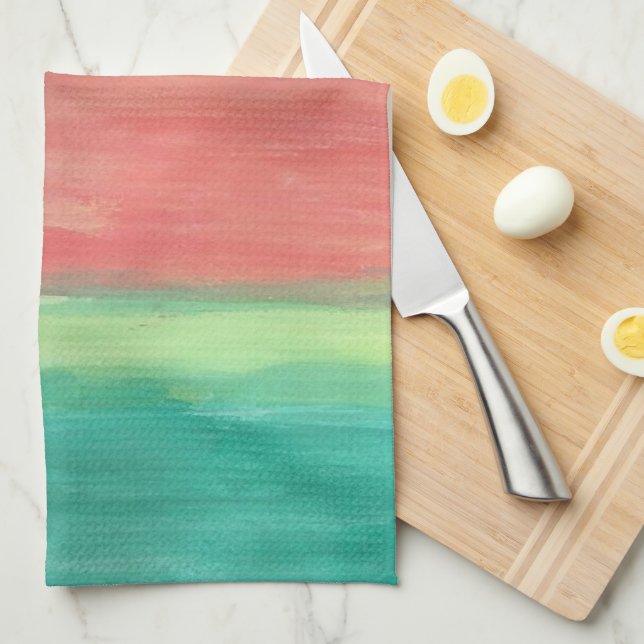 Sunset Abstract  Tea Towel (Quarter Fold)