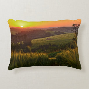 Sunset Agriculture Wheat Decorative Cushion