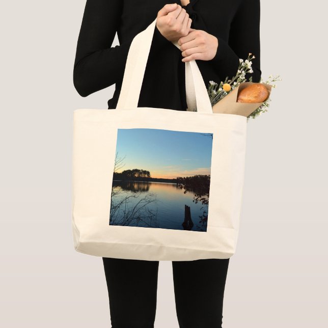 Sunset 'Almost Gone' by Shirley Taylor  Large Tote Bag (Front (Product))