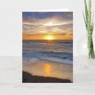 Sunset along the California coast. Card